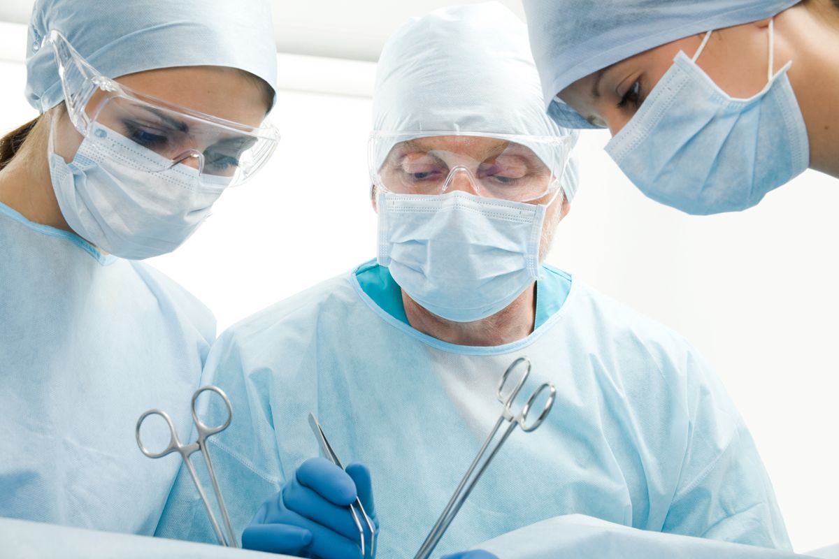 Group of surgeons during their work