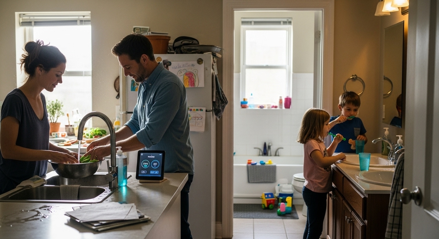 Consommation eau famille 4 personnes : guide économies