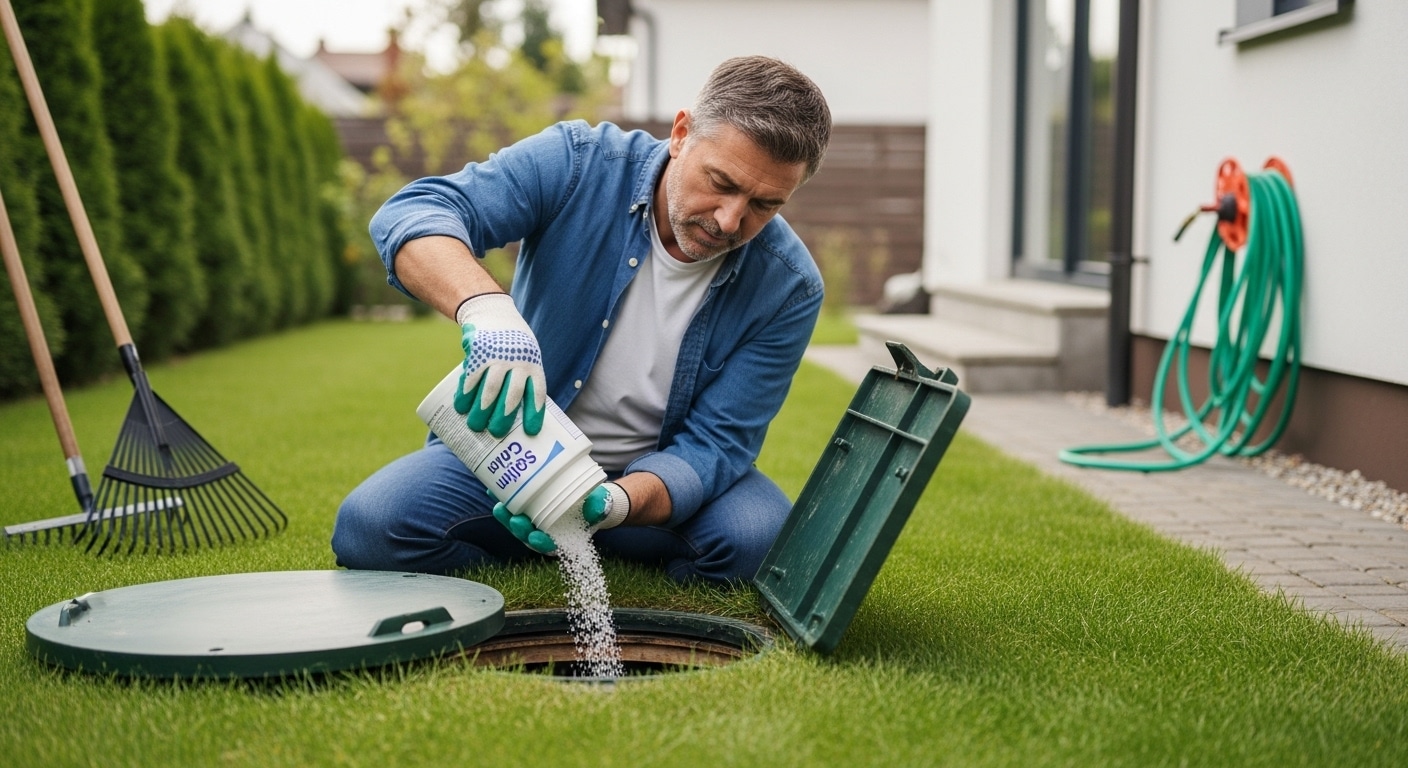 Cristaux soude fosse septique : utilisation et risques