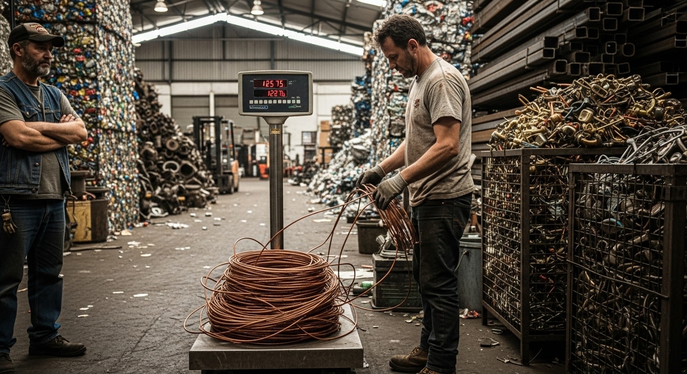 Cuivre au kilo : cours actuel chez ferrailleurs