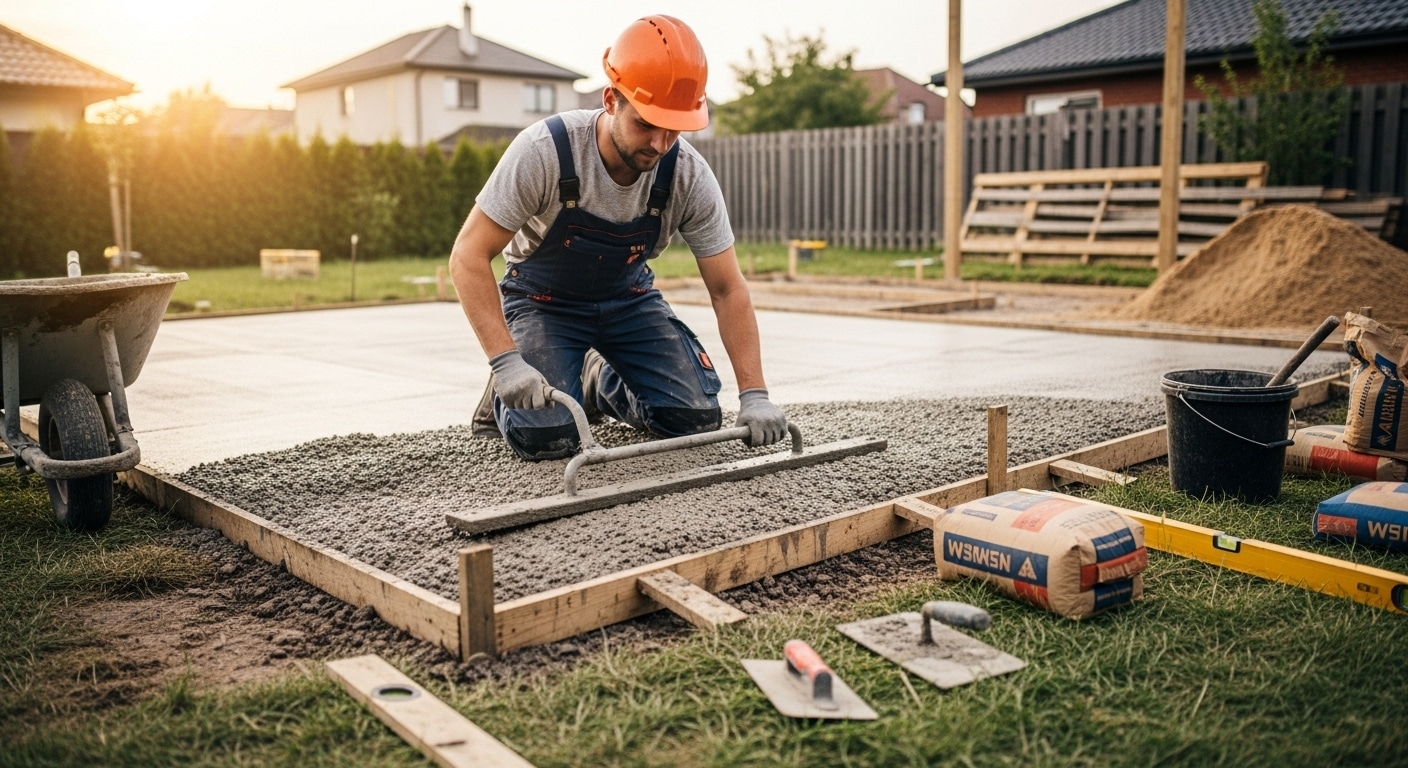 Dalle béton sur terre : guide technique pas-à-pas