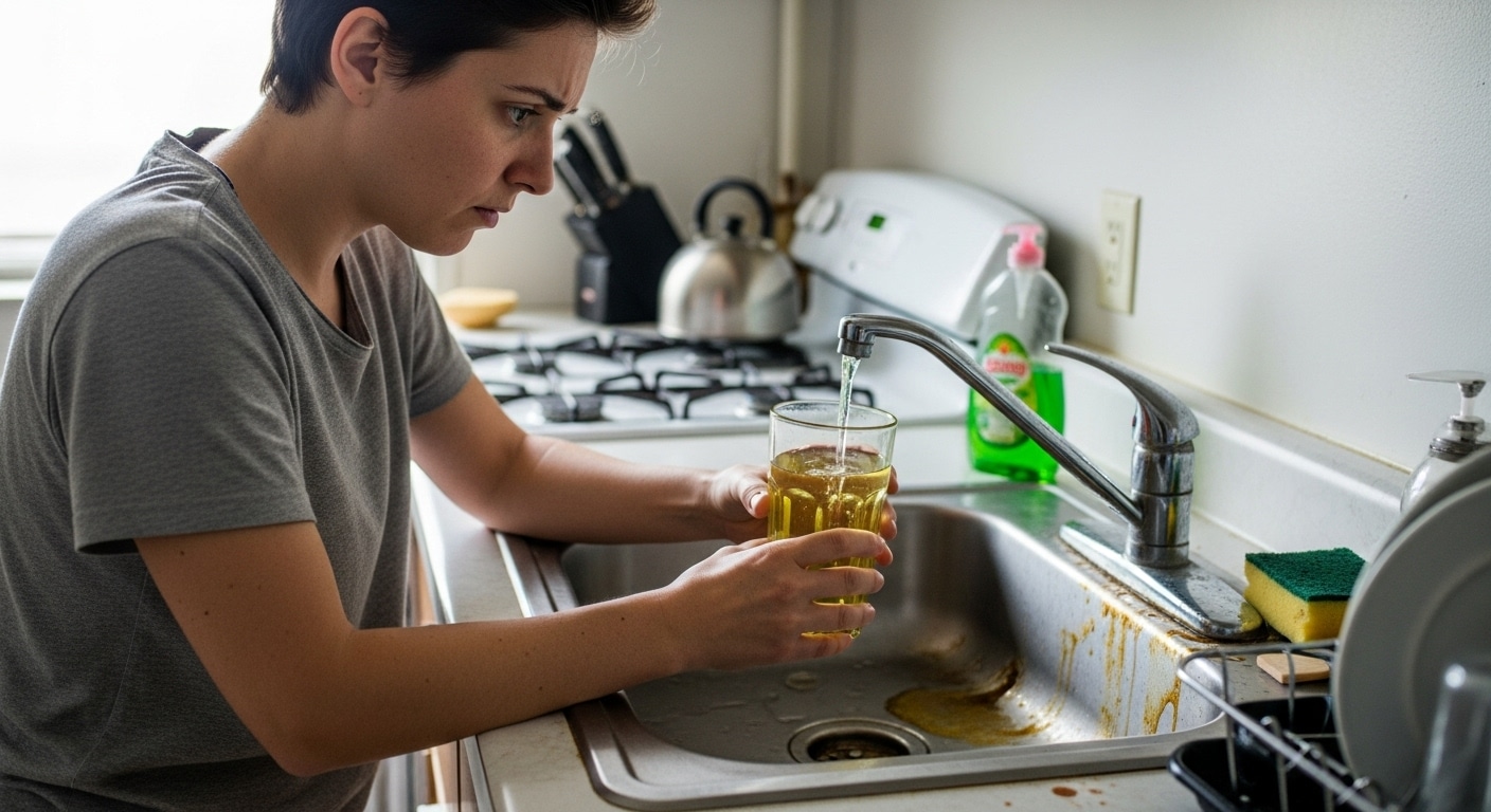 Eau du robinet jaune : causes et solutions pratiques